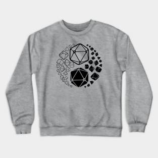 Yin Yang D20 RPG Dice Crewneck Sweatshirt